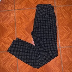 Express columnist blue trousers with diamond pattern